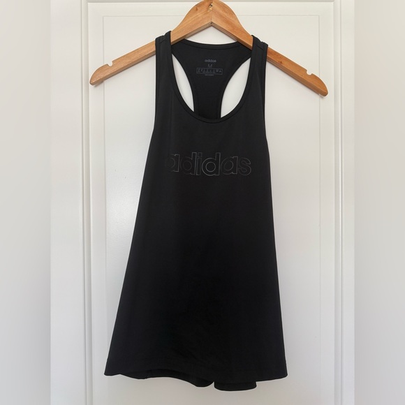 adidas Tops - Adidas Black Racerback Performance Tank Top Athletic Gym Workout Activewear